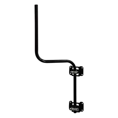 1.2m (120cm) Cranked Neck SWAN Sky Dish Pole/Mast & Bracket Clamps - Outdoor Satellite Wall Moun