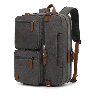 (grey) Fashion Men&apos;s Multifunctional Business Handbag Shoulders Bag Large Capacity Travel C