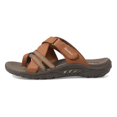 Skechers Women's Reggae-Sunday Stroll Flip-Flop Brown 8.5