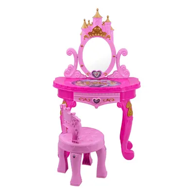 The Magic Toy Shop Princess Vanity Dressing Table, Stool & Accessories Set | Children's Dressing