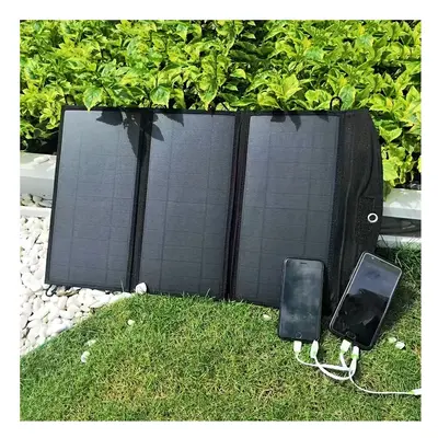 (21W-Blue, 5V) 5V 21W Foldable Solar Panel Charger Dual USB Output Fast Solar Charging Mobile Ph