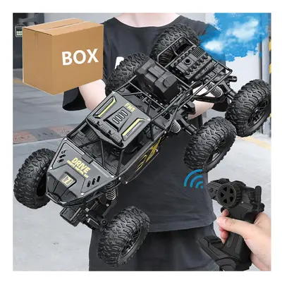 (33 cm spray BK Box) Big 4/6WDRC CAR with Led lights 2.4G Cross-country Climbing Spray Racing Ca