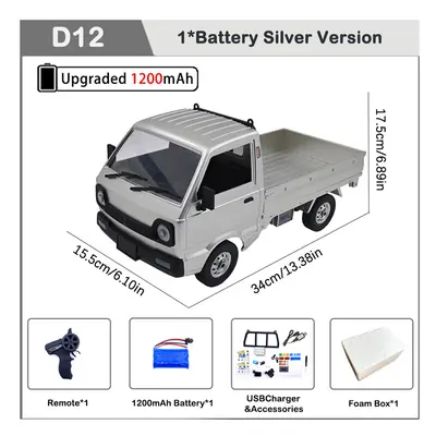 (D12-S-1B1200-PB) WPL1/10 Full Scale Suzuki Minivan Drift Remote Control Car Toy D12Mini Electri