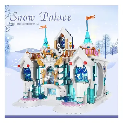 (as the picture) Mould King Building Blocks Creative The Moc Snow Palace Castle Model Assembly B