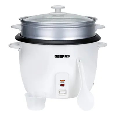 Geepas 2.8L Automatic Rice Cooker with Steamer Nonstick Inner Pot 1000W