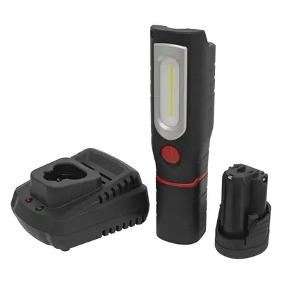 12V 360Ã Swivel Inspection Light Kit - 1.5Ah Battery & Charger - 8W COB LED