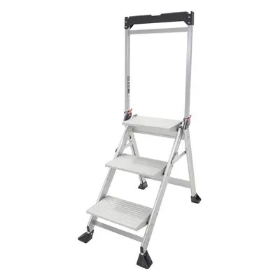 0.7m PREMIUM JUMBO Folding Step Ladders Tread Anti Slip Aluminium Safety Steps