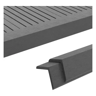 vidaXL 5x Decking Angle Trims WPC 170cm Grey Tiles Joist Board Corner Edge