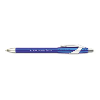 Paper Mate FlexGrip Elite Ballpoint Retractable Pen Blue Ink Medium Dozen