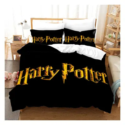 (3, Single(135x200 cm)) Harry Potter Hogwarts School Of Witchcraft 3D Bedding Set