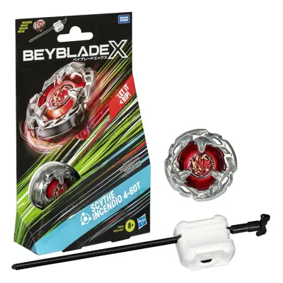 Beyblade X Scythe Incendio 4-60T Starter Pack Set with Balance Type Right-Spinning Top and Launc