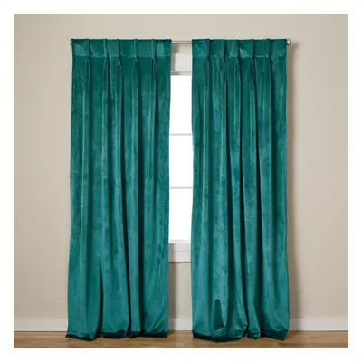 TOWN & COUNTRY LUXE Velour Solid Heavyweight Indoor Curtains Light Filtering Opacity Triple Pinc