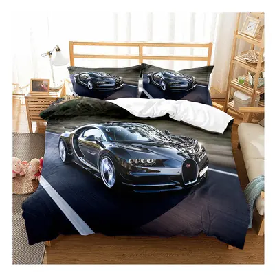 (08, King-240*220cm) Sports Car Bedding Single Double Duvet Cover Pillow Cases Set