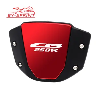 (Red) Motorcycle CNC Wind Deflector Front Screen Windscreen Accessories For