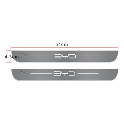 (For ATTO TEXT, 2pcs Front door) Customized For BYD Atto EV yuan song han 2023 Car Welcome Door