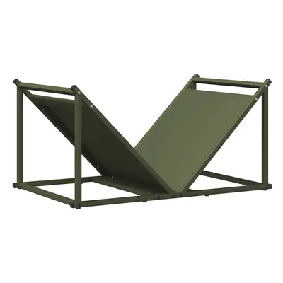 (olive green) vidaXL Firewood Rack Black 70x43x34.5 cm Cold-rolled steel