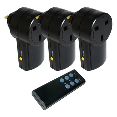 3x Remote Control UK 240V Wireless Mains Socket Switch Adapter Plug In RF