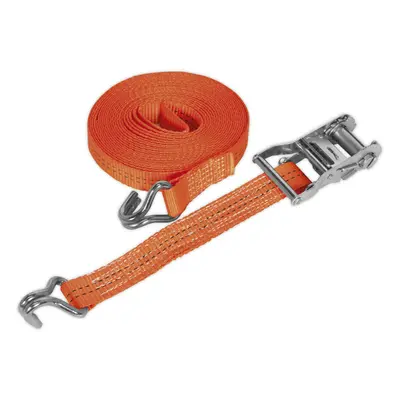 35mm x 10m 2000KG Ratchet Tie Down Straps Set - Polyester Webbing & Steel J Hook