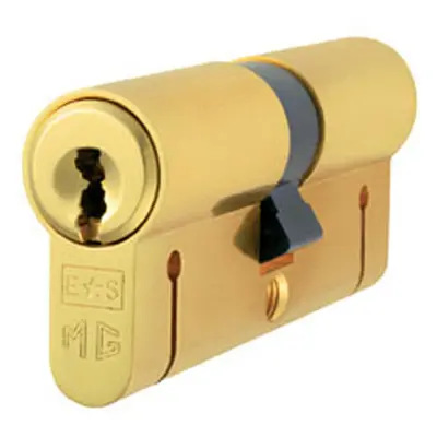 70mm Euro Double Cylinder Lock Keyed to Differ Pin Polished Brass Door