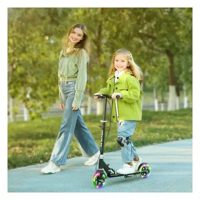 AIYAPLAY Scooter for Kids, Folding Kick Scooter w/ Adjustable Handle, Black