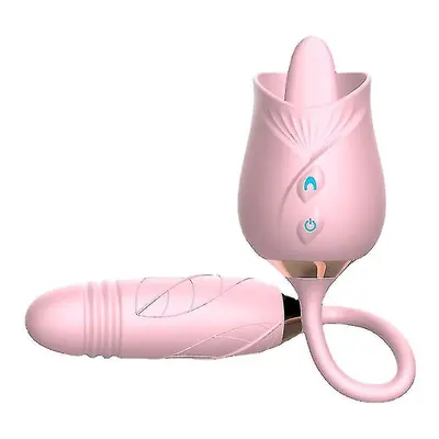 (B) Roses Mantinghua 3rd Generation Double Tongue Licking Vibration Telescopic Vibrating Egg Fem