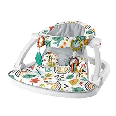 Portable Baby Seat with Toys, Baby Chair for Sitting Up, Sit-Me-Up Floor Seat, Whimsical Forest,