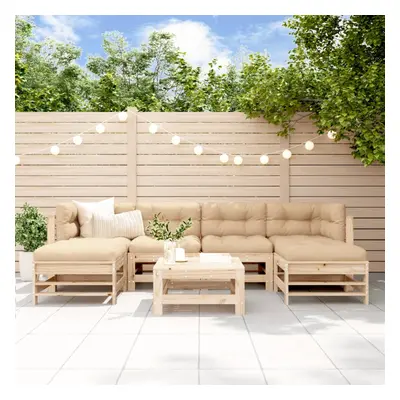 vidaXL Piece Garden Lounge Set Solid Wood Pine