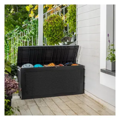 Keter Storage Box Samoa 270L Anthracite Outdoor Garden Patio Cushion Shed Box