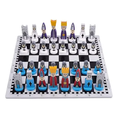 Wooden Chess Children's Gifts Cartoon Modeling Chess Toys