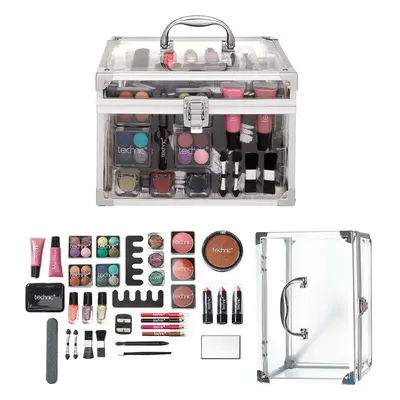 Technic Pcs Clear Carry All Full Make Up Kit In a Trunk Train Case Including Makeup Brushes Eye 