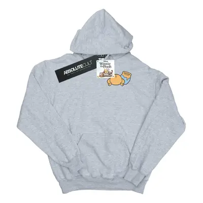 (3XL, Sports Grey) Disney Mens Winnie The Pooh Backside Breast Print Hoodie