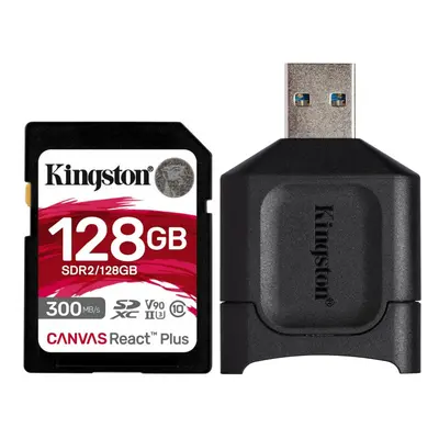 Kingston 128G Canvas React Plus SDXC Card | Up to 300MB/s | UHS-II C1