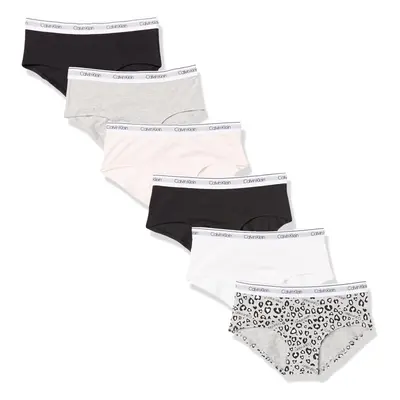 Calvin Klein Girls Soft Cotton Modal Hipster Panty Pack Leopard Heather Pink XLarge