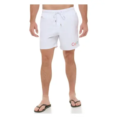 Calvin Klein Men's Standard UV Protected CK Logo Print Quick Dry Swim