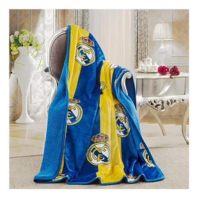 Real Madrid Silk Touch Sherpa Lined Throw Blanket 50x60