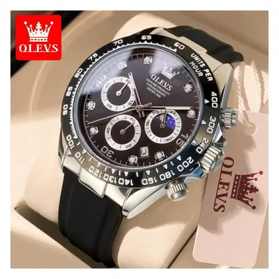 (black) Olevs Luxury Men Watch Quartz Man Watches Waterproof Luminous Top Brand Watch For Men Da