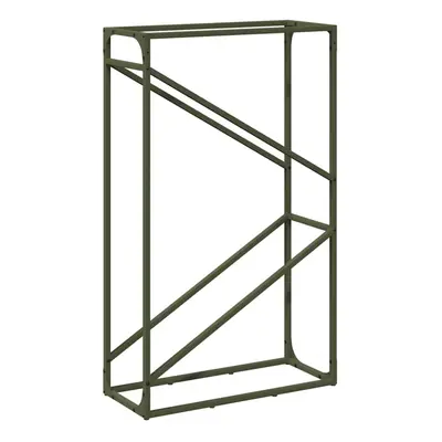 (olive green, x x cm) vidaXL Firewood Rack White 40x25x100 cm Cold-rolled steel fireplace log ho