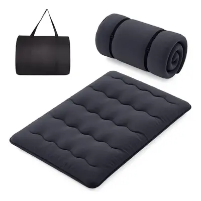 Double Size Japanese Floor Mattress Futon Mattress 190x135x10cm-Black