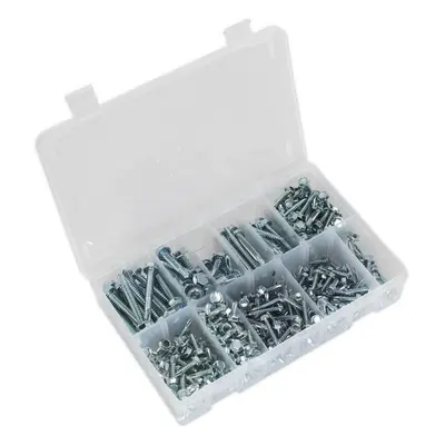 410 PACK Self Drilling Screw Assortment - Zinc Plated Hex Head - Various Sizes