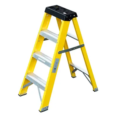 0.8m FIBREGLASS Swingback Step Ladders Tread Professional Lightweight Steps