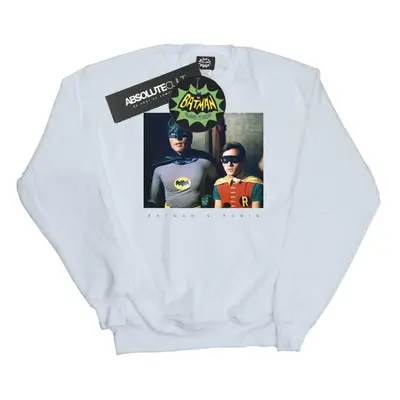 (4XL, White) DC Comics Mens Batman TV Series Dynamic Duo Photograph Sweatshirt