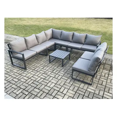 Fimous Seater Patio Outdoor Garden Furniture Aluminium Lounge Corner Sofa Set with Square Coffee