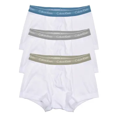 Calvin Klein Men's Cotton Classics 3-Pack Trunk White bodies with Tap