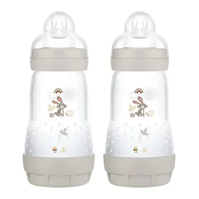 MAM Easy Start Self Sterilising Anti-Colic Baby Bottle Pack of (2 x ml), MAM Bottles with Medium