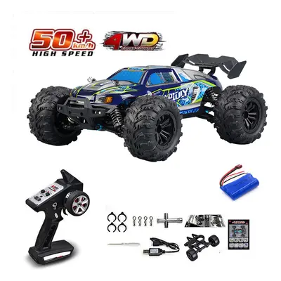 (16101 -Blue-1B) 1:16 75KM/H or 50KM/H 4WD RC Car with LED Remote Control Cars High Speed Drift 