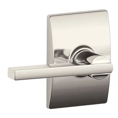 SCHLAGE F10 LAT CEN Latitude Lever with Century Trim Hall and Closet Polished Nickel