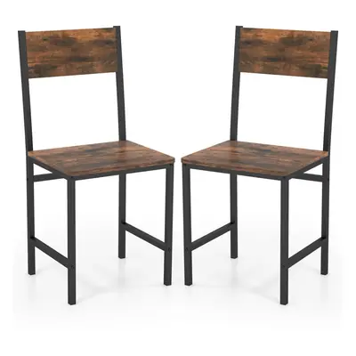 Set of Dining Chairs Armless Dinner Chairs With Metal Legs