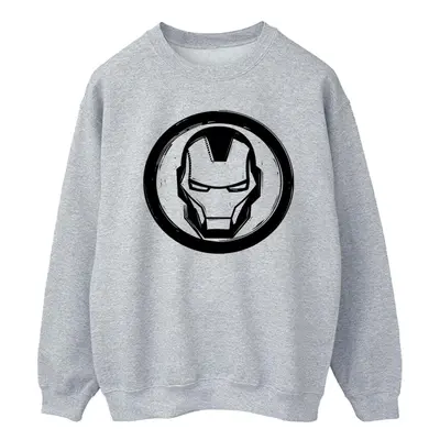 (M, Sports Grey) Marvel Mens Iron Man Chest Logo Sweatshirt