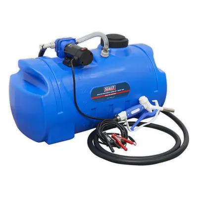 100L Portable AdBlue Tank - 12V Electric Pump - Automatic Fuel Nozzle - HDPE