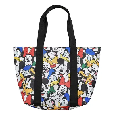 Disney Tote Travel Bag Mickey Minnie Donald Goofy Pluto Print (Mul